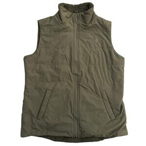 Men's North Face Army Olive Green Sherpa Lining Warm Winter Medium p2p 19"